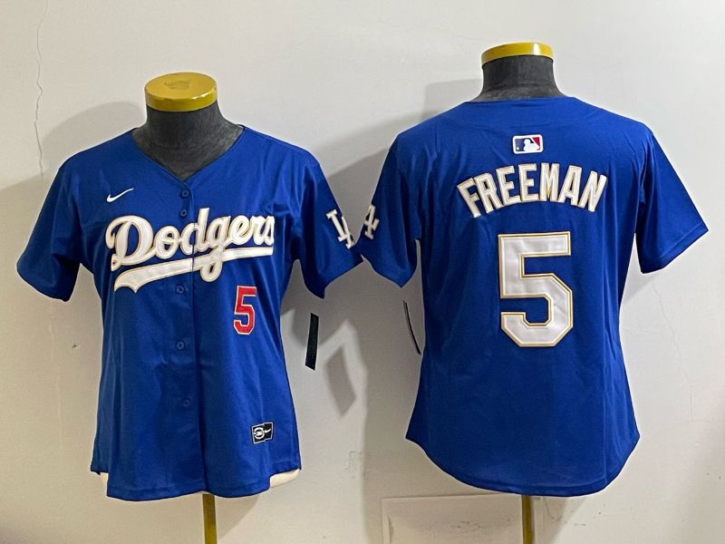 Women 2026 Los Angeles Dodgers #5 Freeman Blue Game Nike MLB Jersey 001